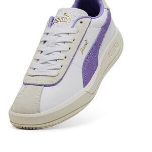 Puma Club Klassika Womens White/Lavender Cushioned Low-Top Sneaker Size 9.5 NWOB